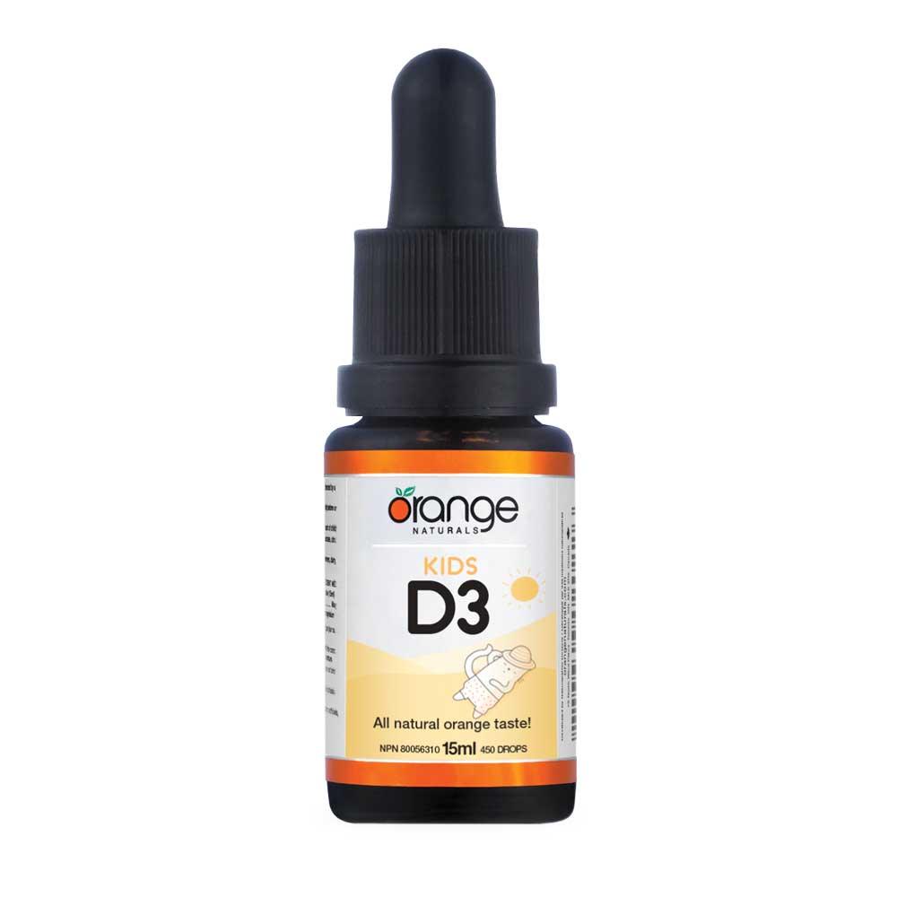 Orange Naturals Kids D3 Drops 400IU 15ml - Nature's Source Inc