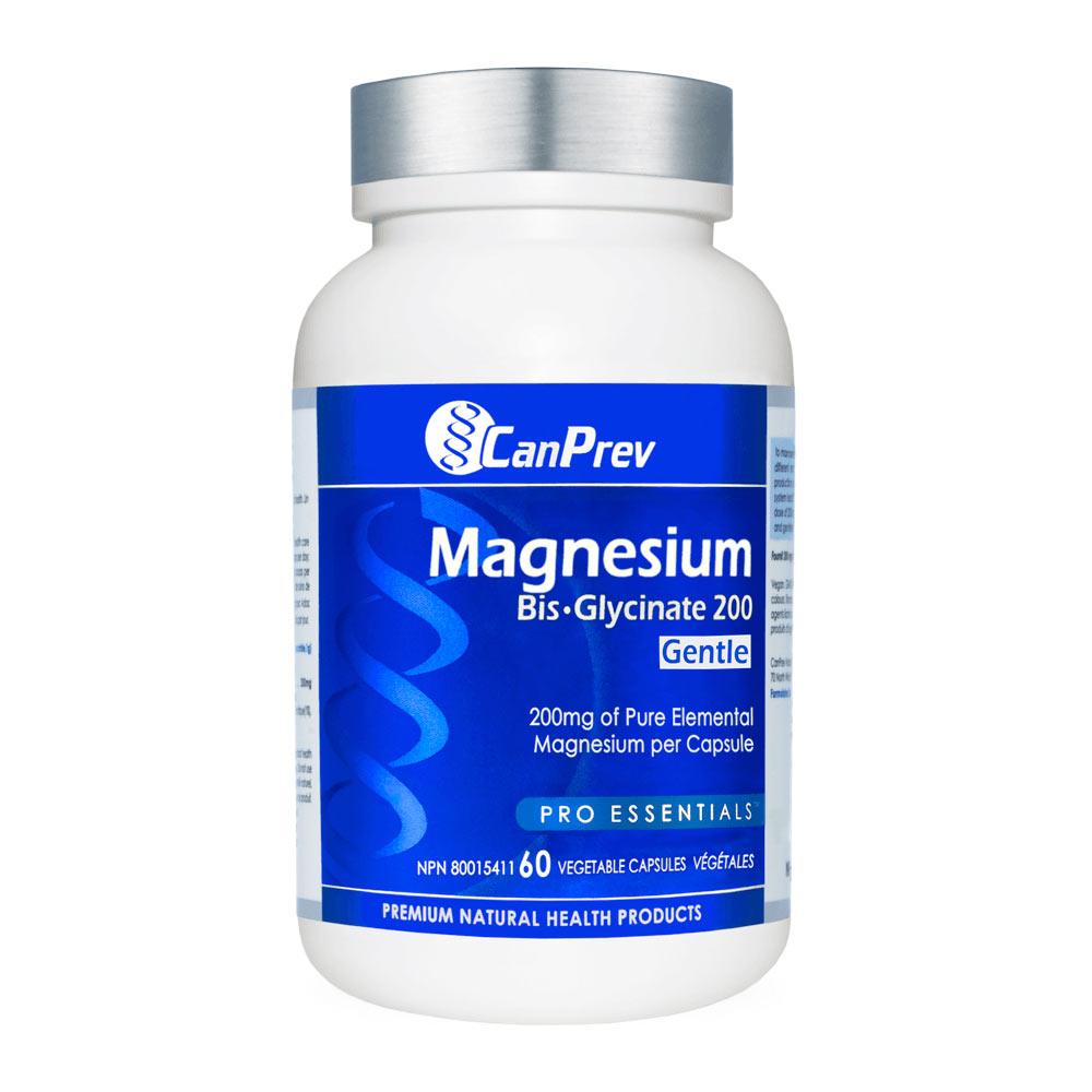 CanPrev Magnesium Bisglycinate Gentle 200mg 60 Tablets - Supports Bone And Muscle Health, Contains Quality Ingredients To Ensure Maximum Potency And Effectiveness, Improves Absorption And Digestion - Nature's Source Inc