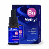 CanPrev B12 Methyl Drops 500mcg, 15ml - Methylcobalamin B12 Prevents Vitamin B12 Deficiency - Nature's Source Inc