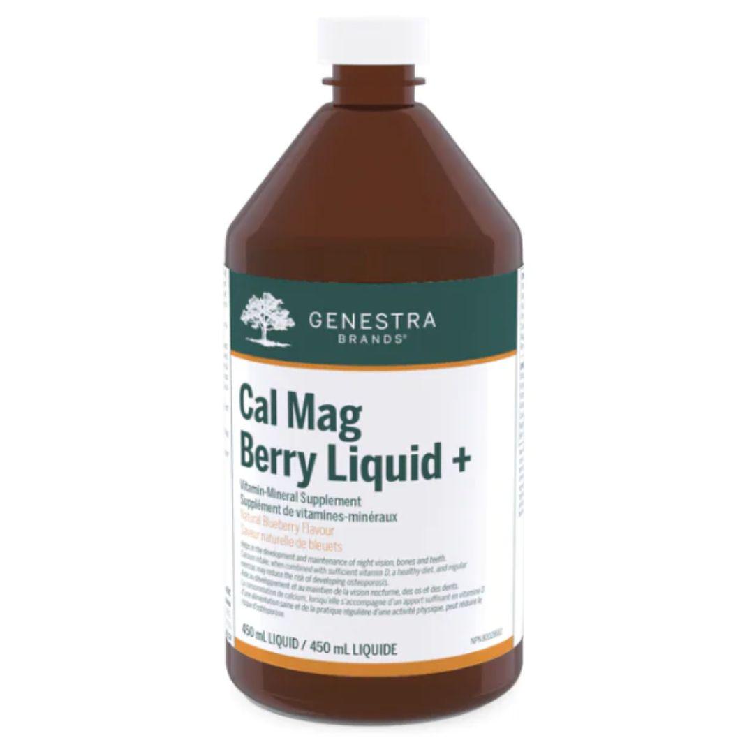 Genestra Brands Cal Mag Berry Liquid+ 450ml - Nature's Source Inc