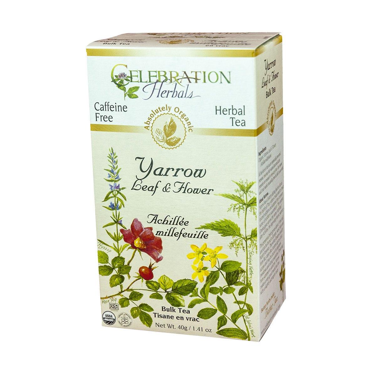 Celebration Herbals Organic Yarrow Leaf & Flower Loose Tea 40g - Nature's Source Inc