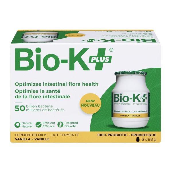 Bio - K+ Probiotic Fermented Milk 50 Billion Cultures Vanilla 6 pack - Nature's Source Inc