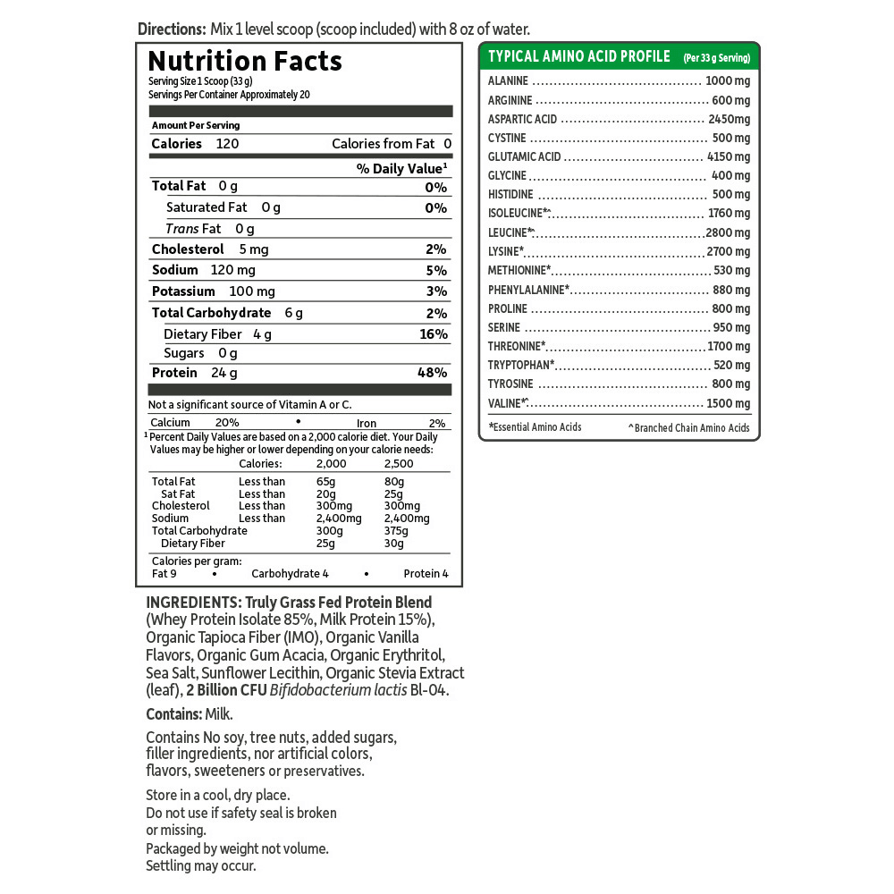 Garden of Life Sport Certified Grass Fed Whey Vanilla 652g - Nature's Source Inc